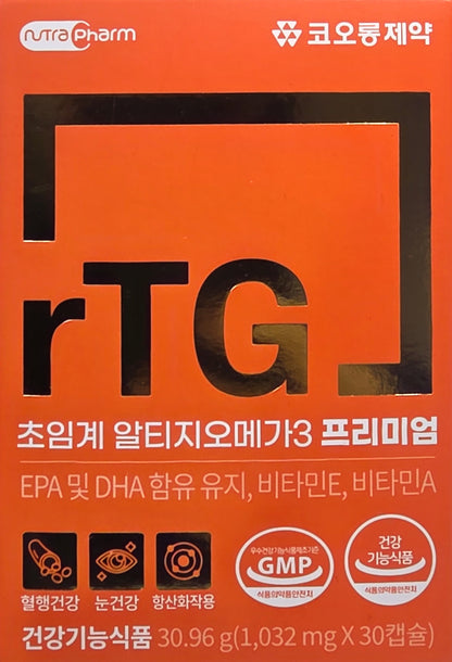 Коолонг Фарм. Суперкритикал rTG Омега-3 Премиум. 1,032 mg. 30 капсул